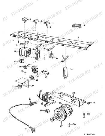 Взрыв-схема стиральной машины Zanker INT.DELUXE - Схема узла Electrical equipment